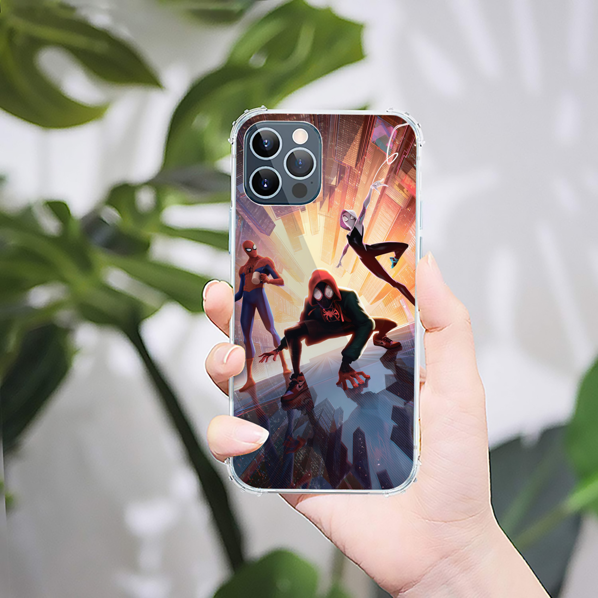 （画像用） Spider Man スパイダーマン 【iPhone 12シリーズ対応】透明スマホケース（クリアソフトケース）